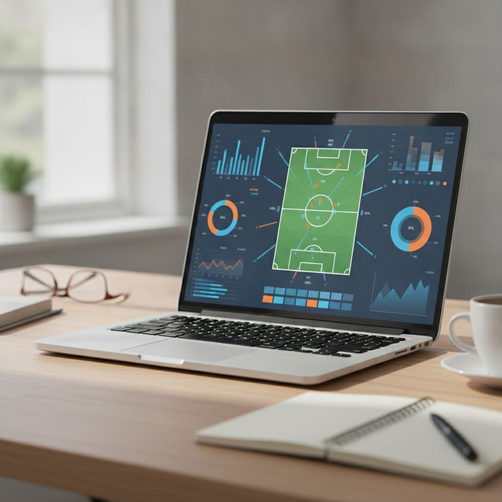 statistiques de football affichees a l ecran pour analyser un pronostic